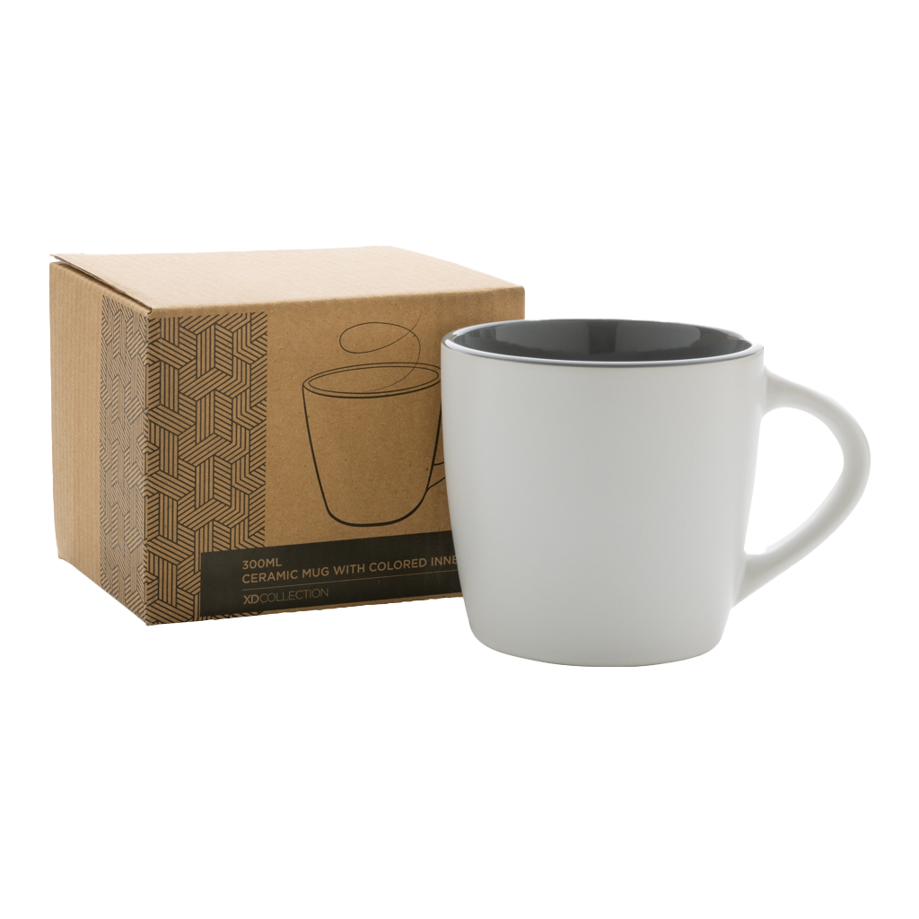 Ceramic mug with coloured inner 300ml