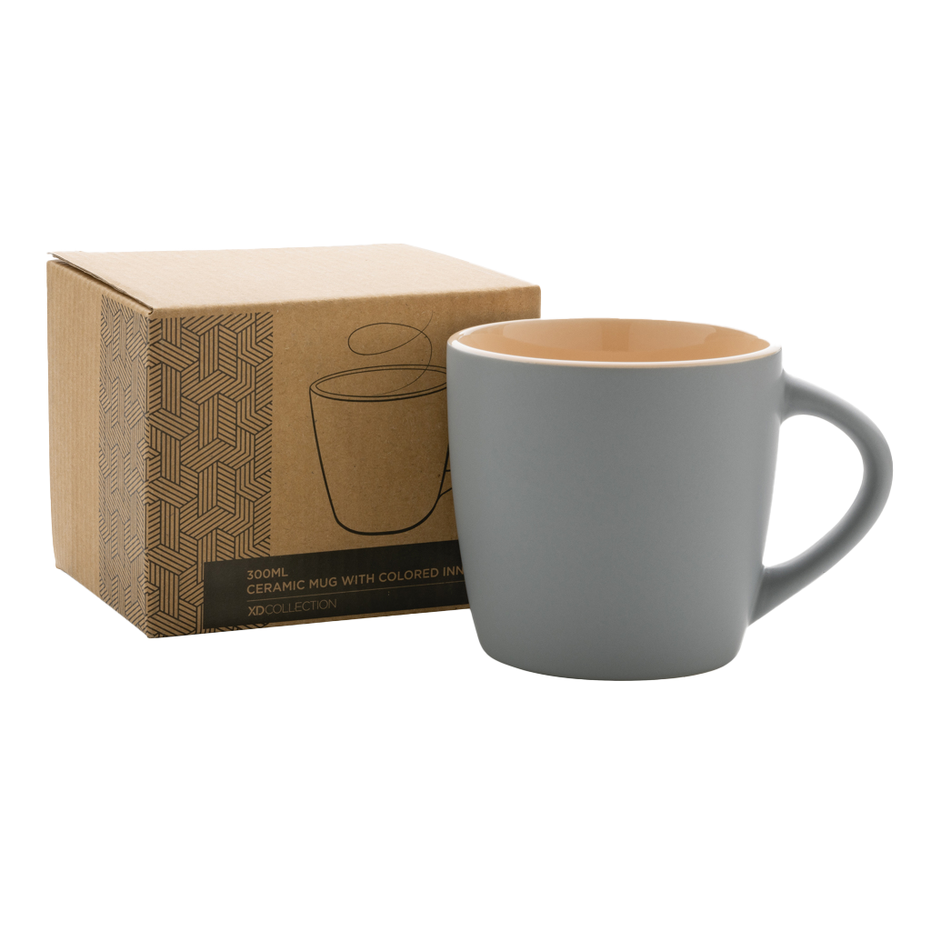 Ceramic mug with coloured inner 300ml