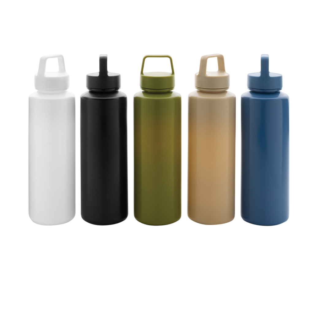 RCS certified recycled PP water bottle with handle