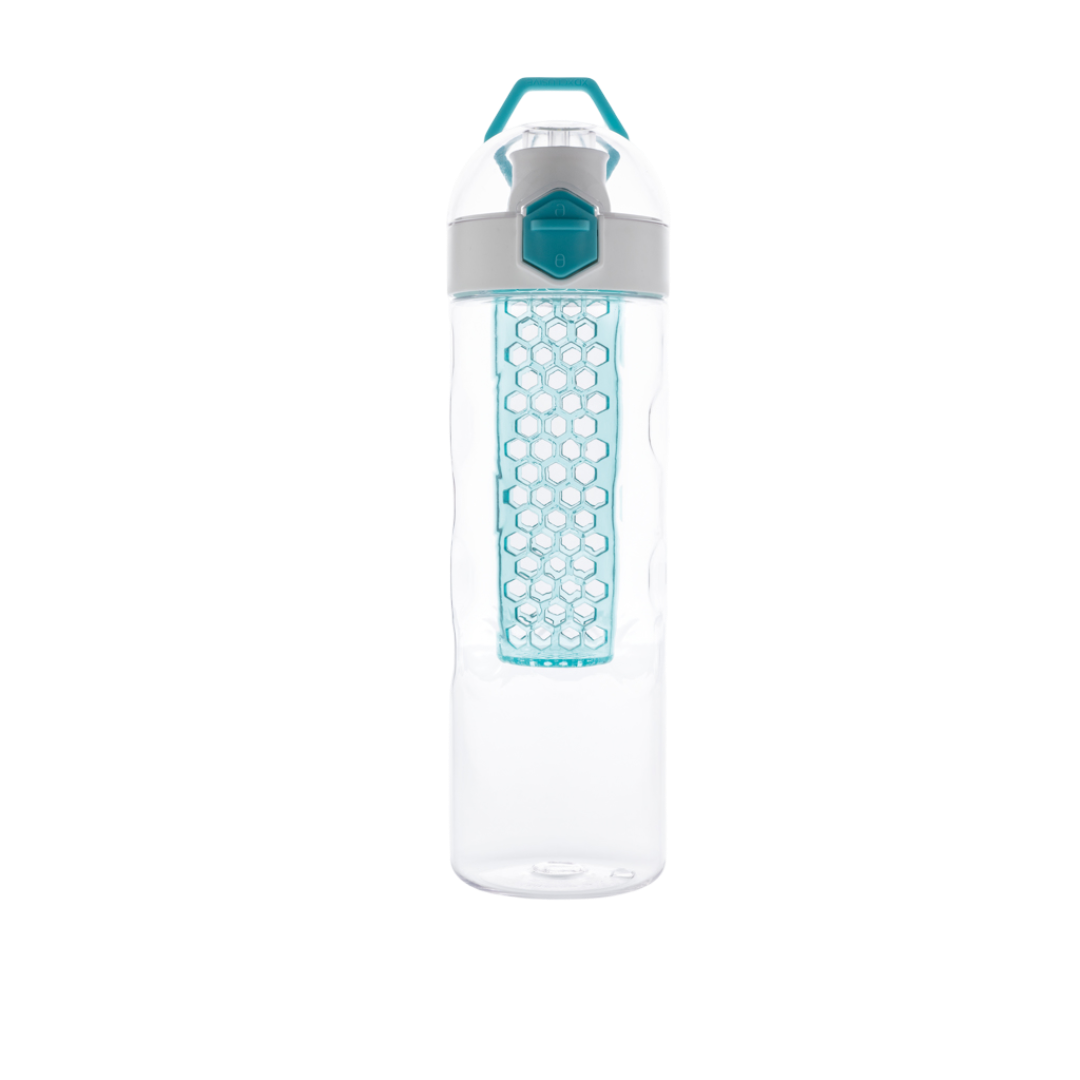 Honeycomb lockable leak proof infuser bottle
