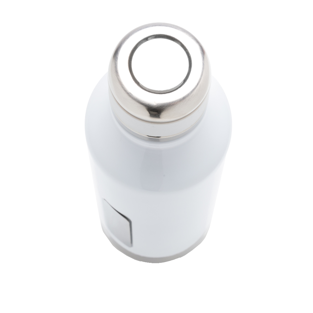 Leak proof vacuum bottle with logo plate
