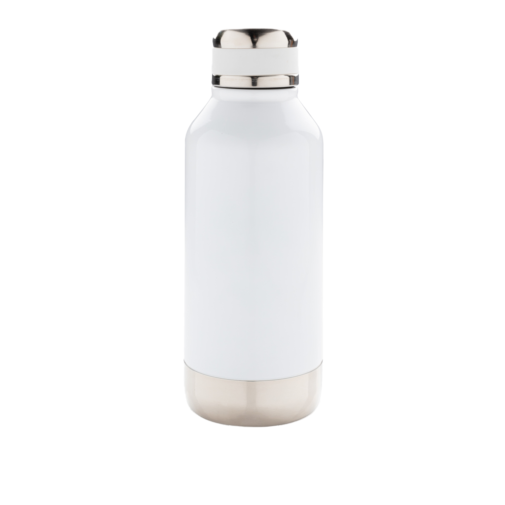 Leak proof vacuum bottle with logo plate