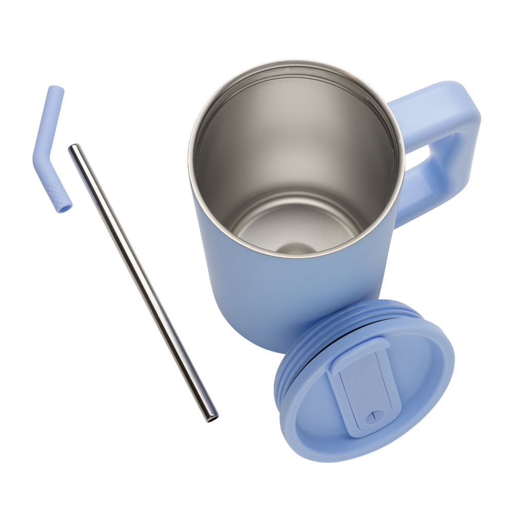 Cube RCS certified recycled steel mug 800ml