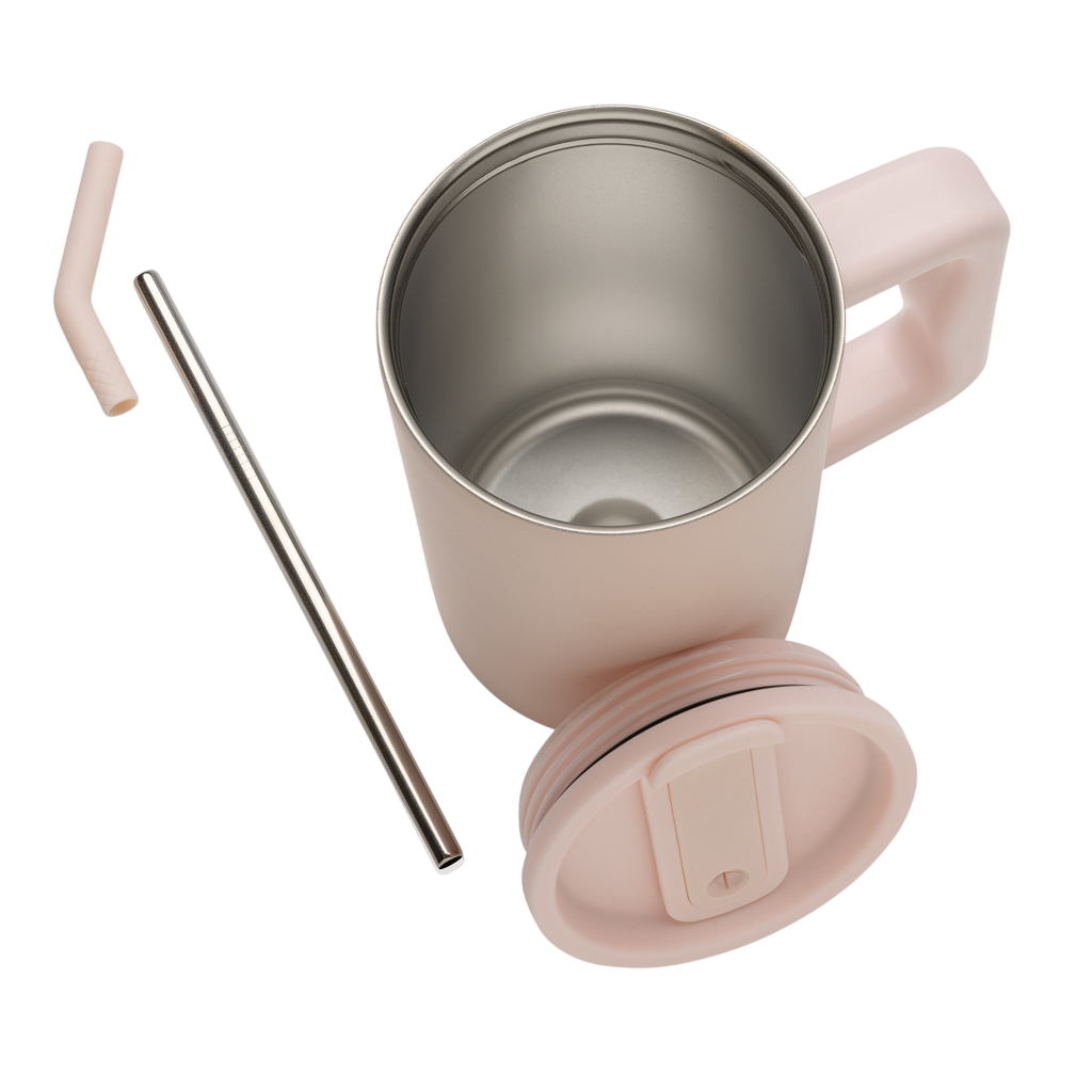 Cube RCS certified recycled steel mug 800ml