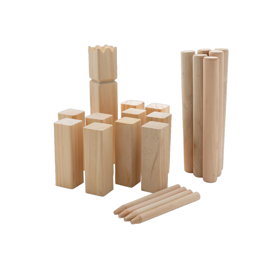 Wooden kubb set