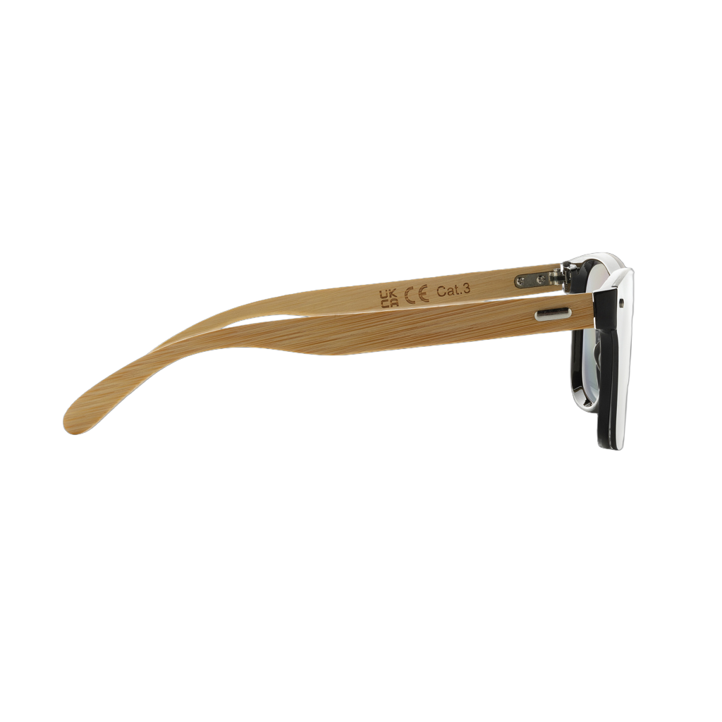Prism RCS recycled plastic sunglasses with bamboo frame