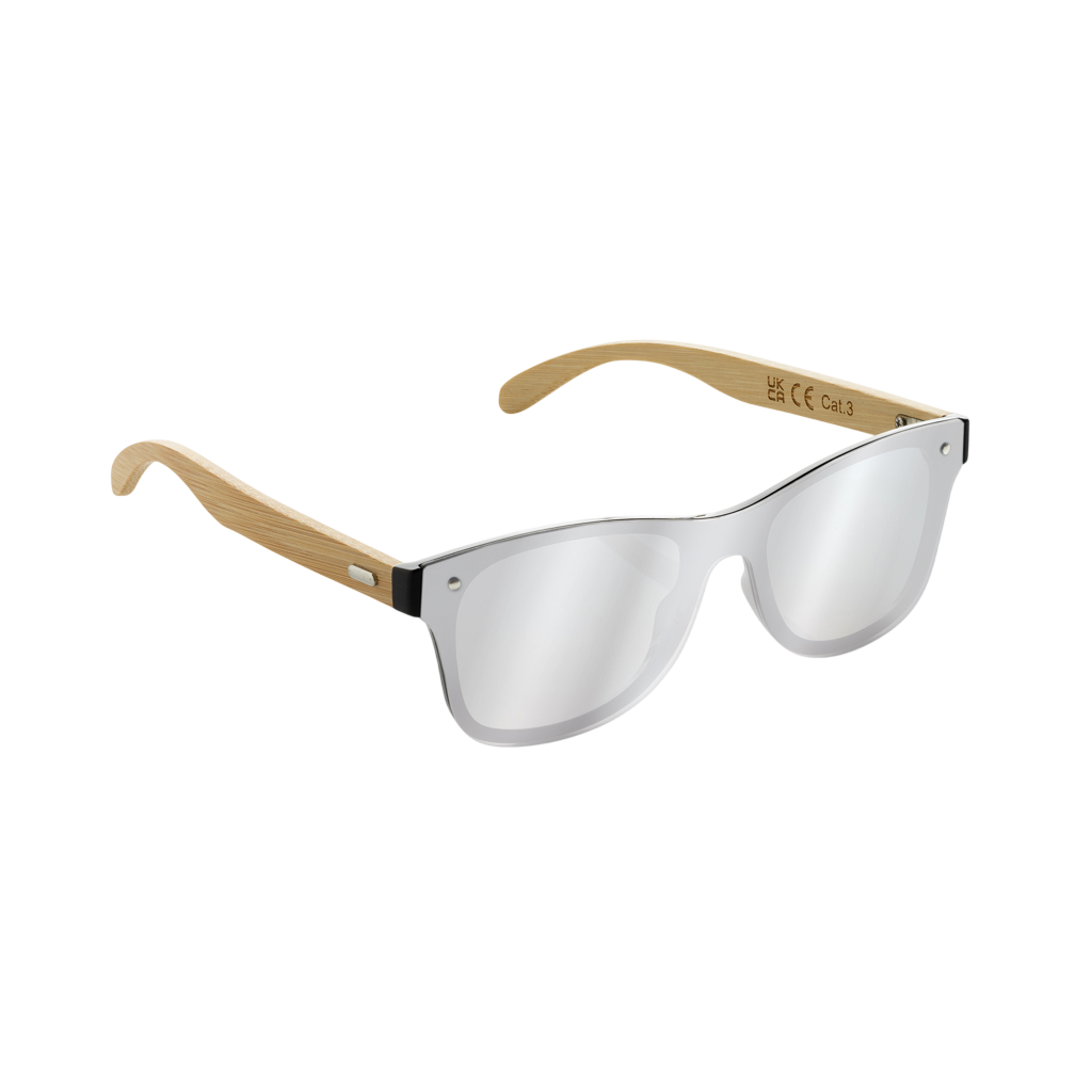 Prism RCS recycled plastic sunglasses with bamboo frame