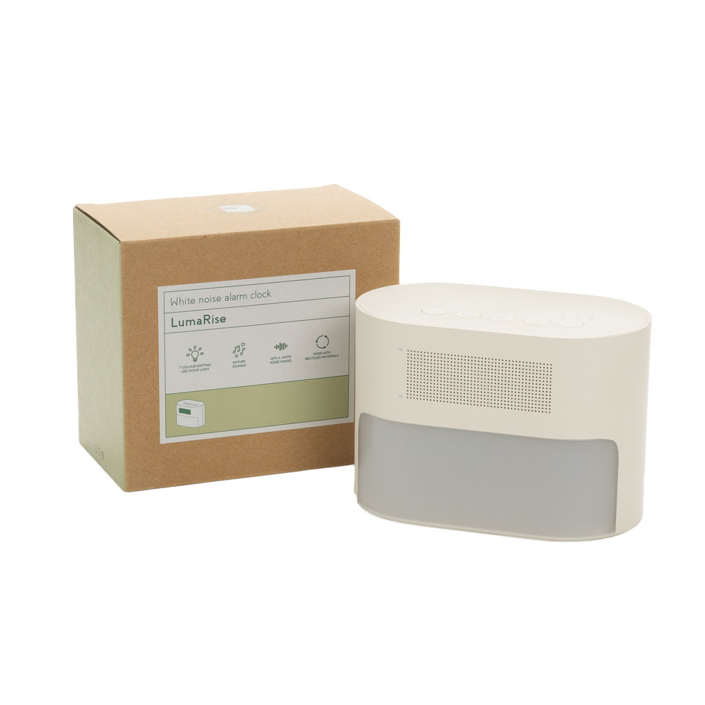 LumaRise RCS reycled plastic white noise alarm clock