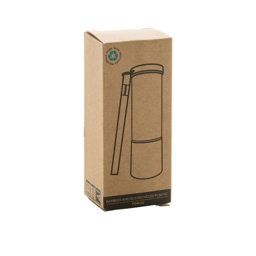 Bamboo and RCS certfied recycled plastic torch