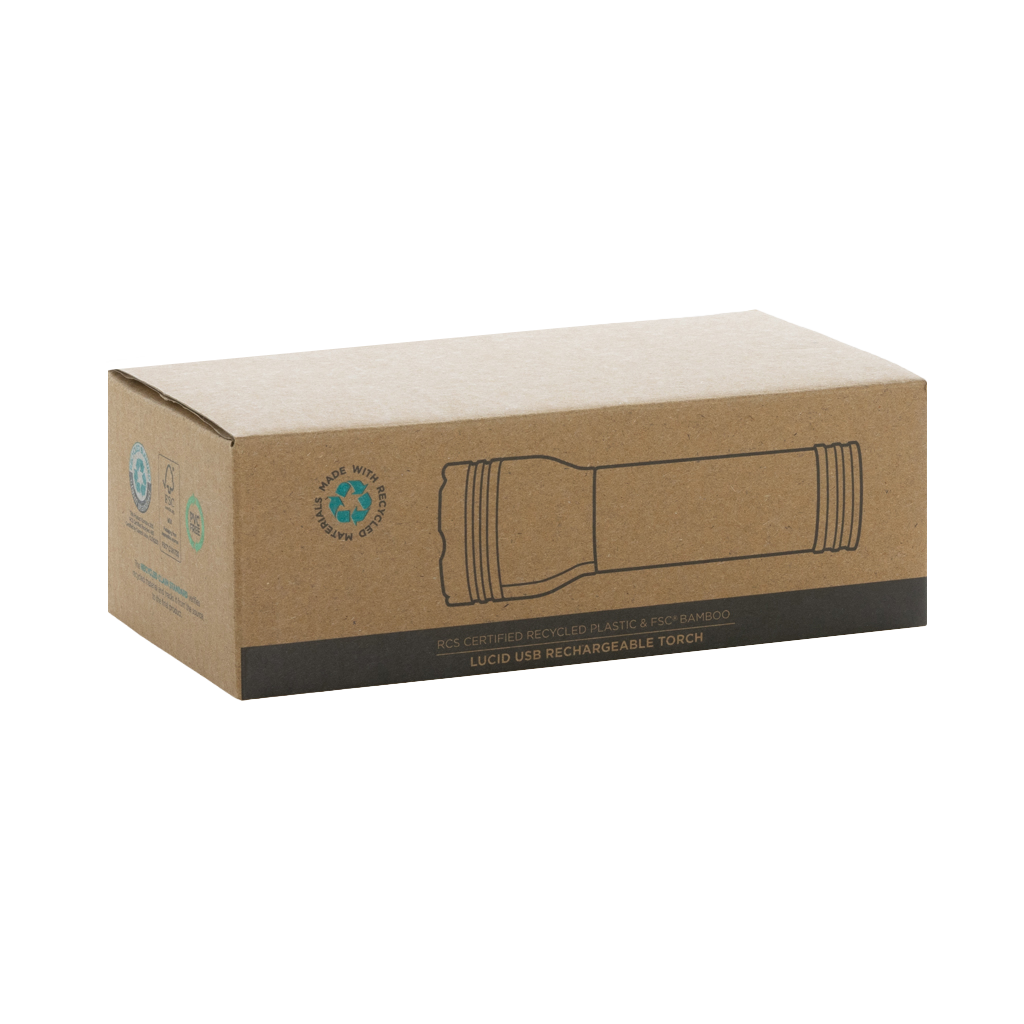 Lucid 3W RCS certified recycled plastic & bamboo torch