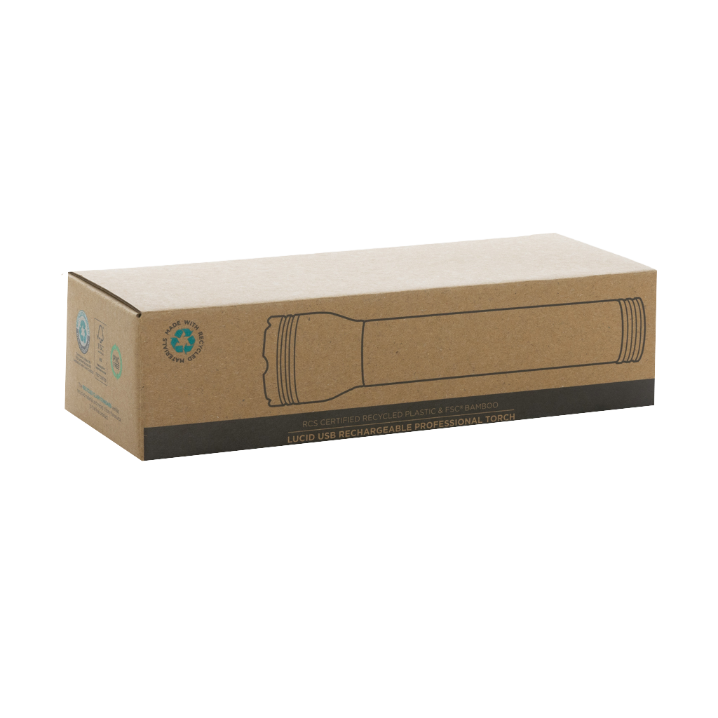 Lucid 5W RCS certified recycled plastic & bamboo torch