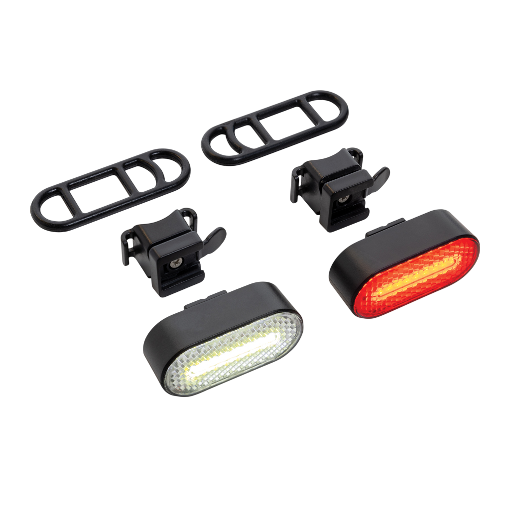 Lumino RCS recycled plastic USB re-chargeable bike light set