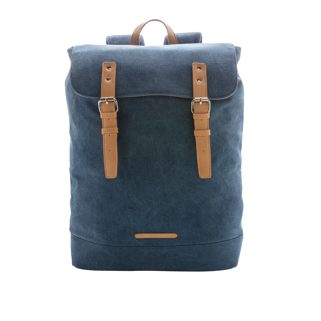 Canvas laptop backpack PVC free