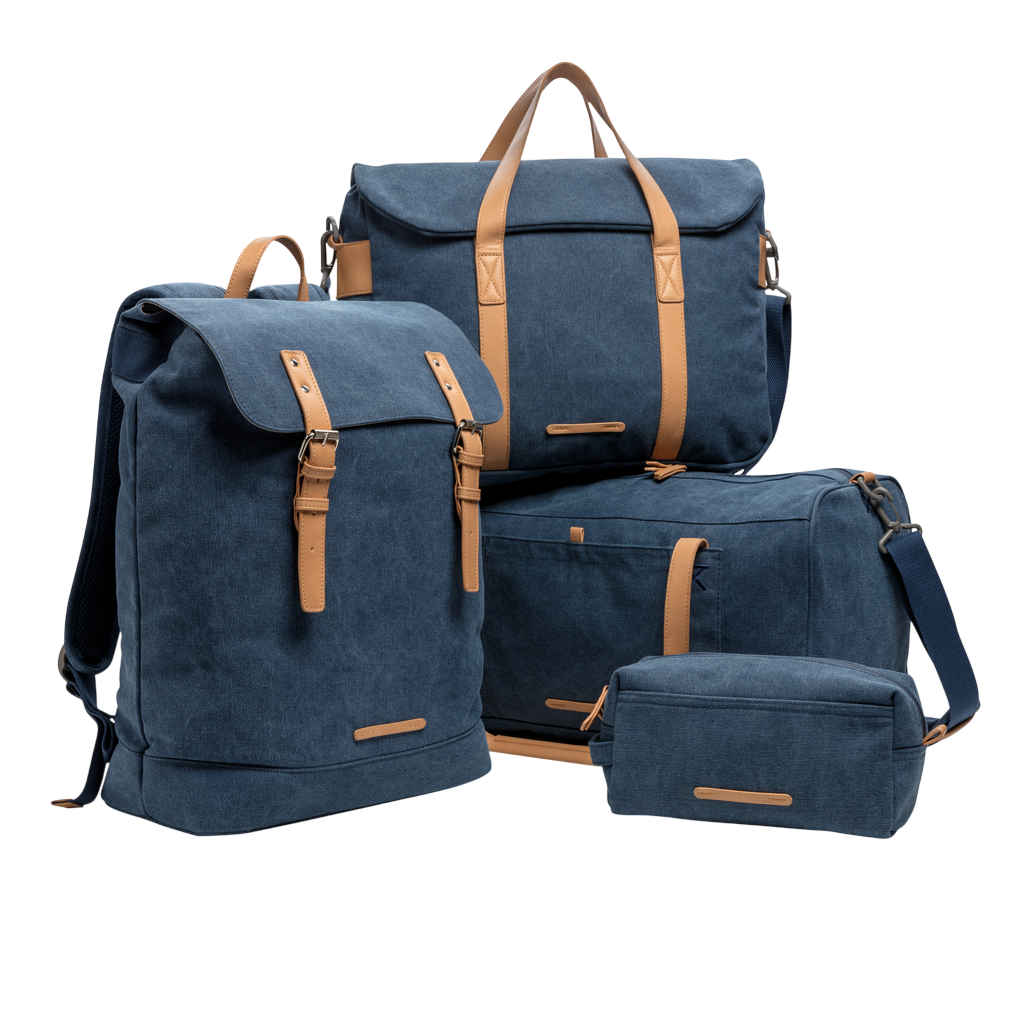 Canvas laptop backpack PVC free