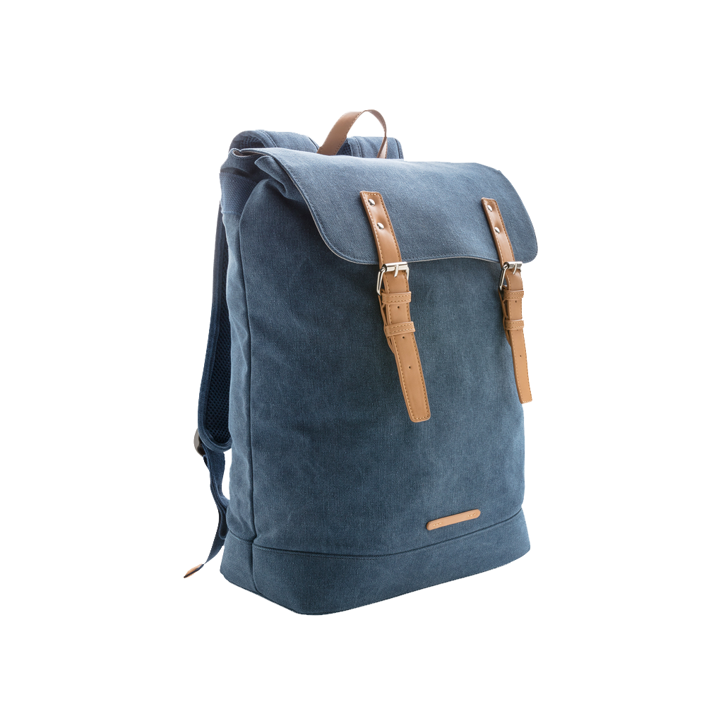 Canvas laptop backpack PVC free