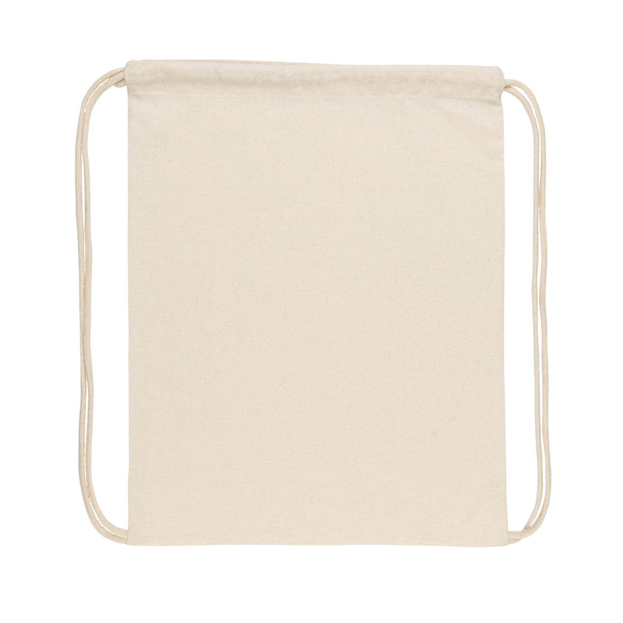 Impact AWARE™ recycled cotton drawstring backpack 145g