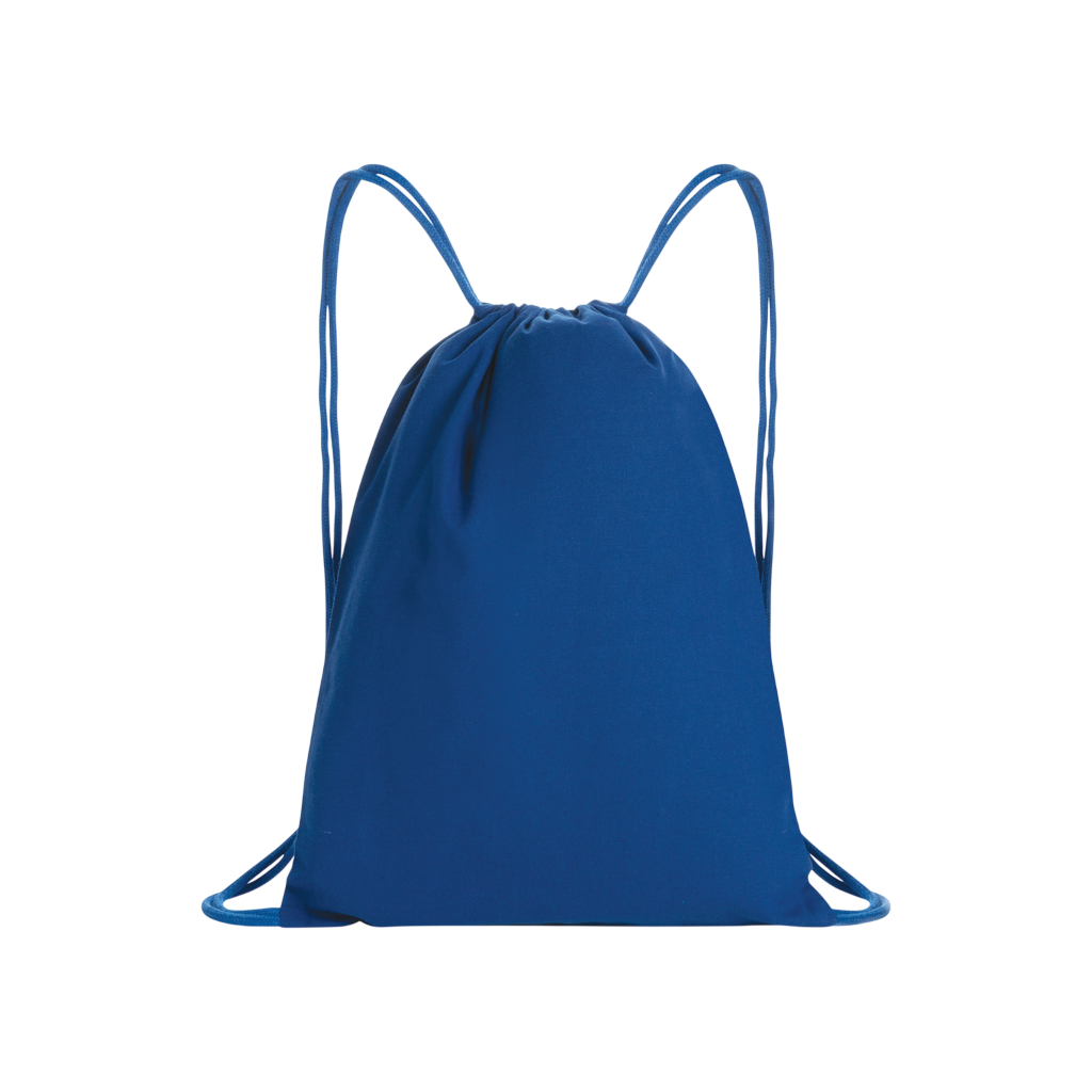Impact AWARE™ recycled cotton drawstring backpack 145g