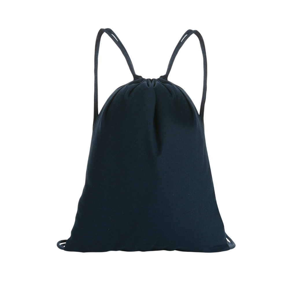 Impact AWARE™ recycled cotton drawstring backpack 145g