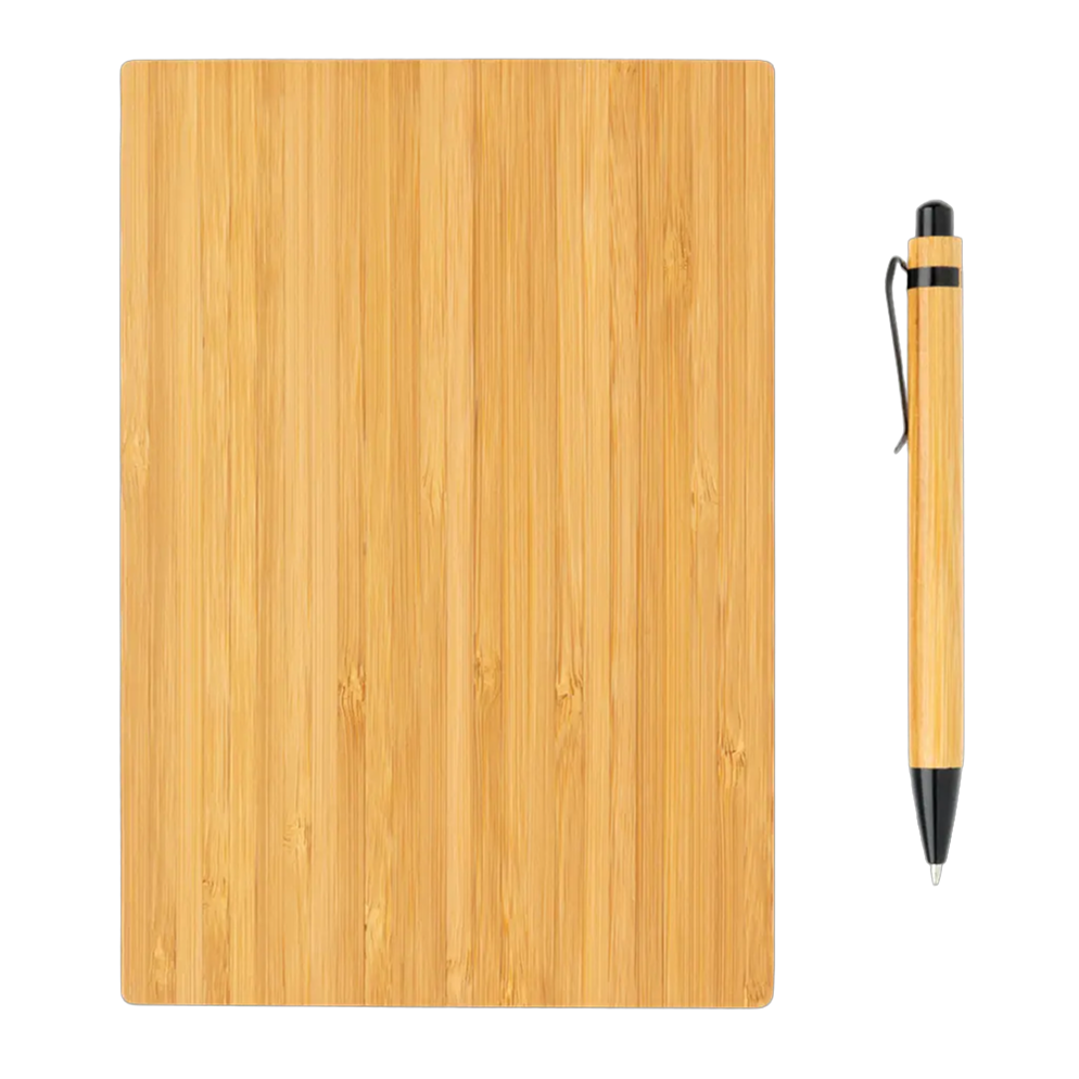 A5 Bamboo notebook & pen set