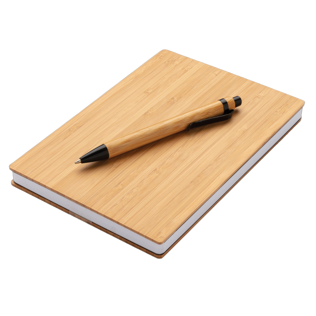 A5 Bamboo notebook & pen set