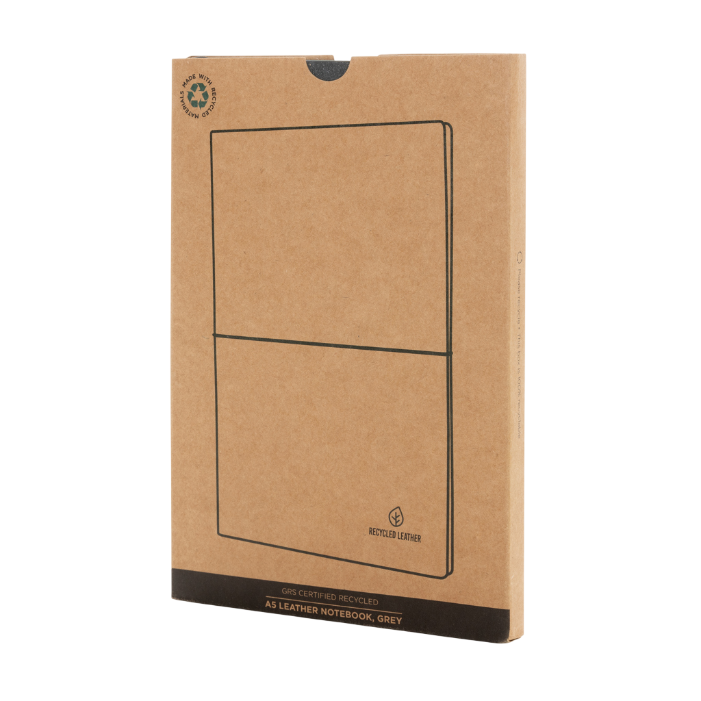 A5 GRS recycled leather notebook