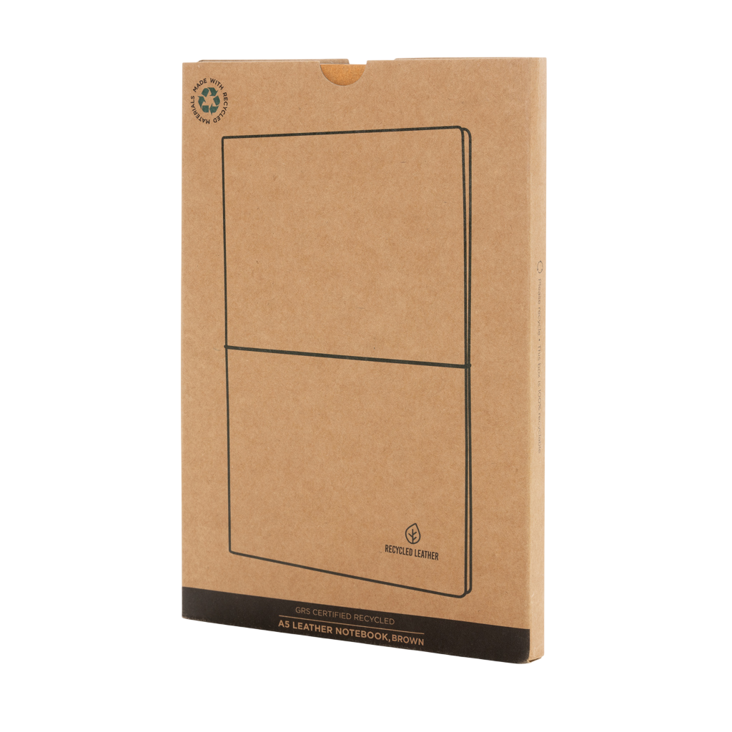 A5 GRS recycled leather notebook