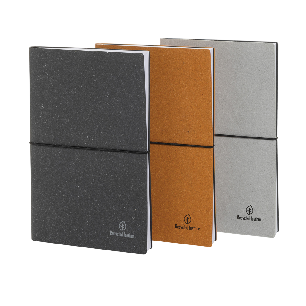 A5 GRS recycled leather notebook