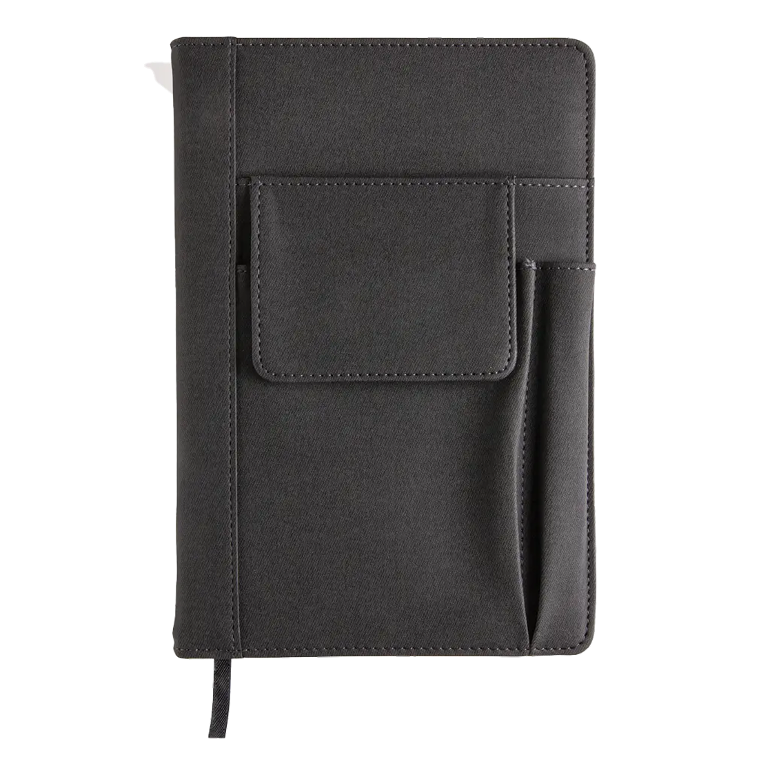 Notebook with phone pocket