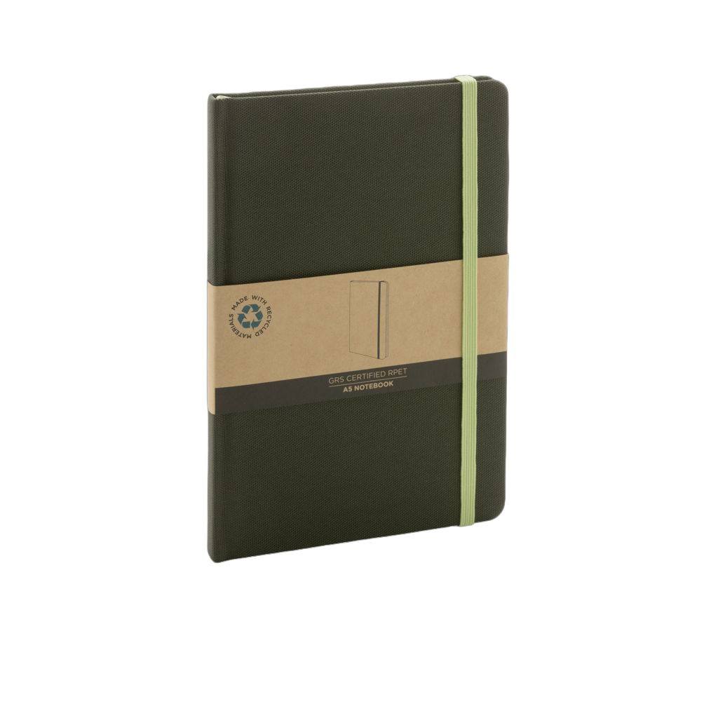 GRS certified RPET A5 notebook