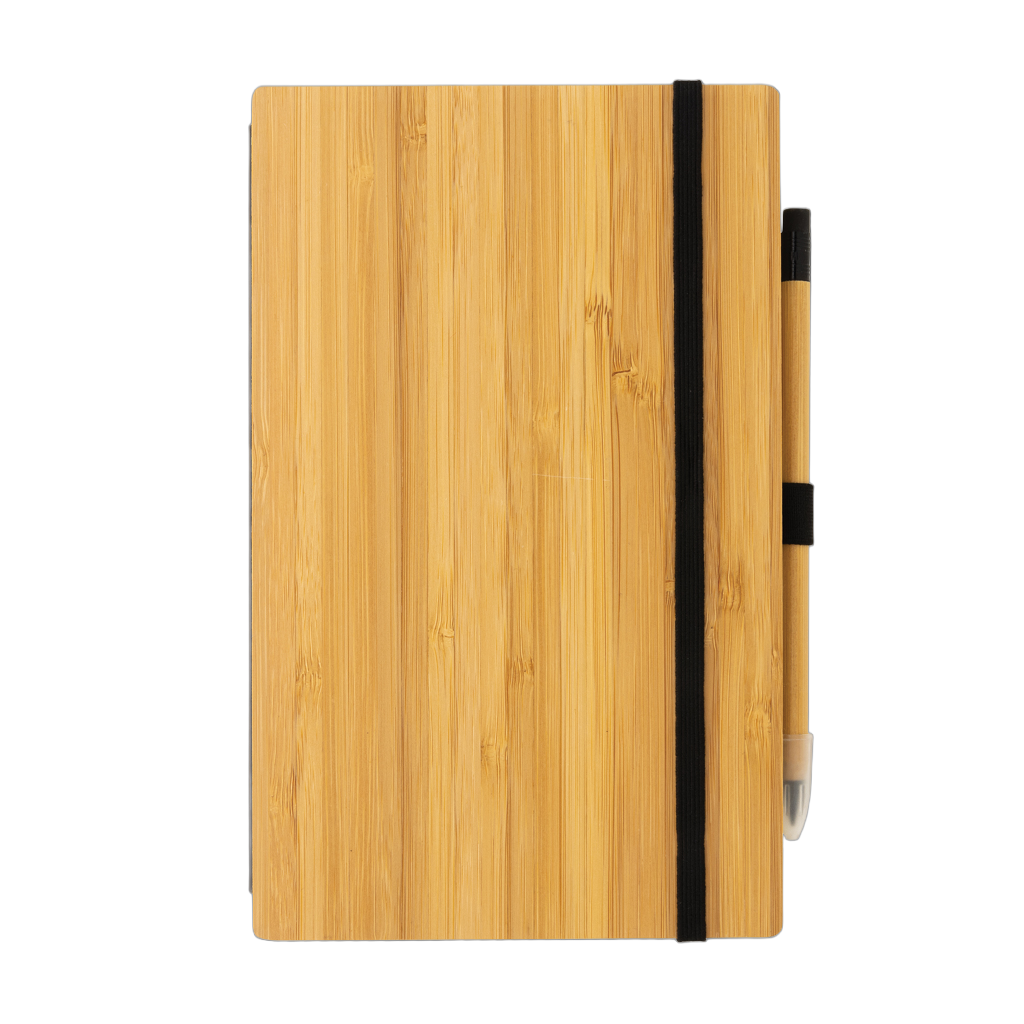 Bamboo notebook and infinity pencil set