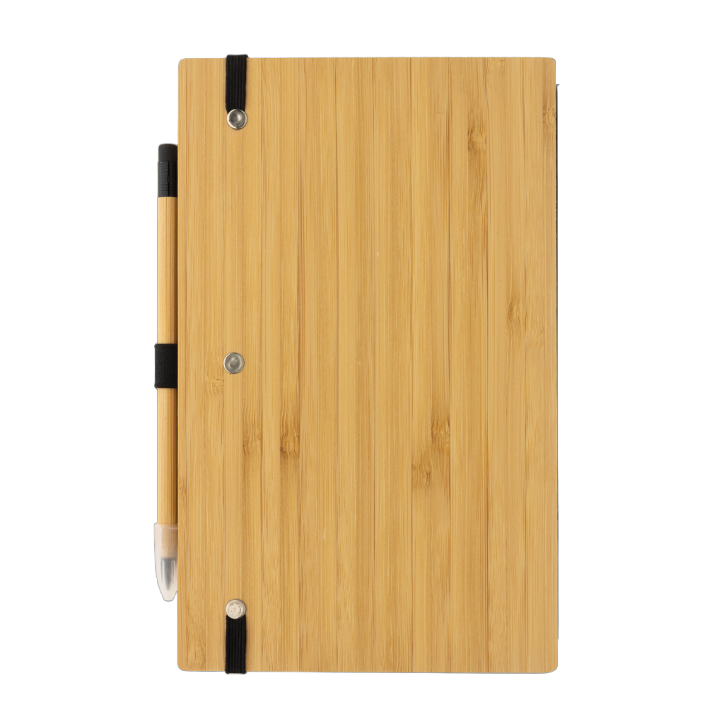 Bamboo notebook and infinity pencil set