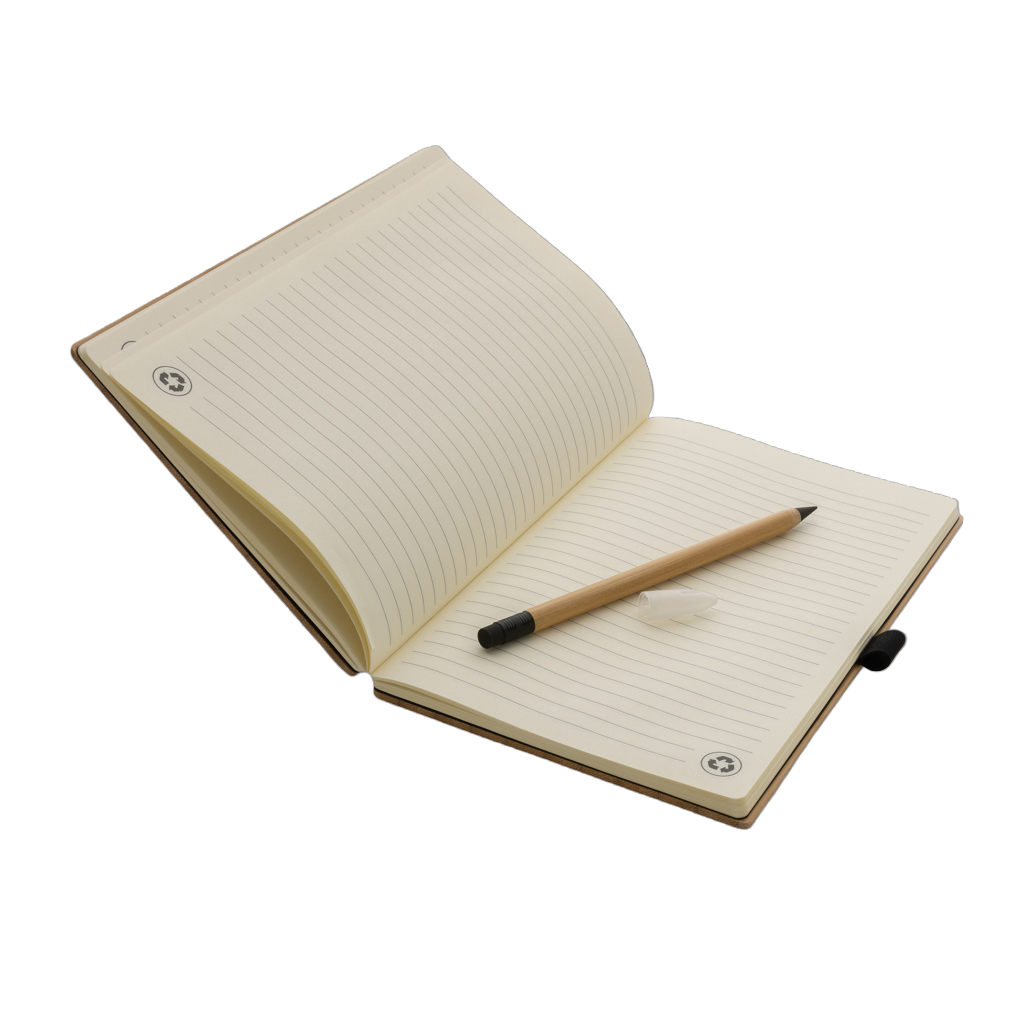 Bamboo notebook and infinity pencil set