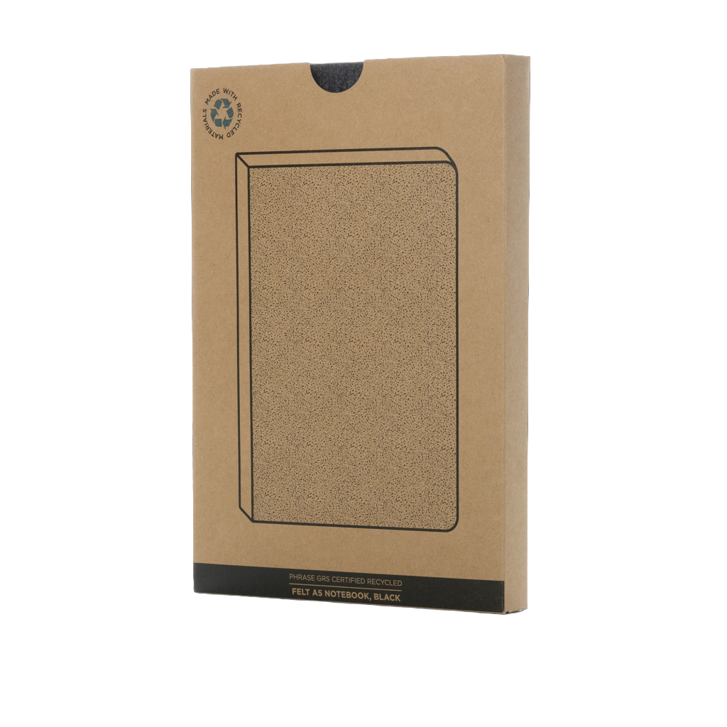 Phrase GRS certified recycled felt A5 notebook