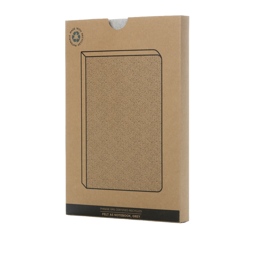 Phrase GRS certified recycled felt A5 notebook
