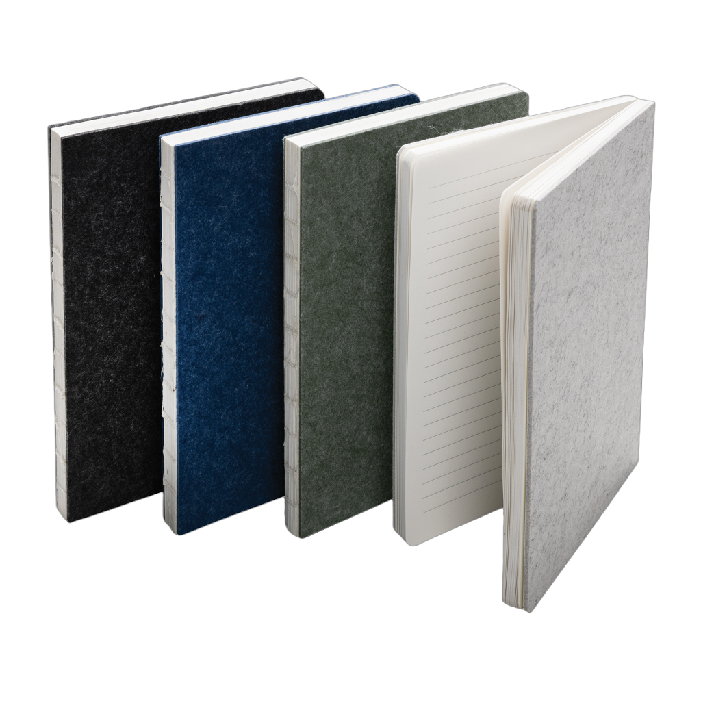 Phrase GRS certified recycled felt A5 notebook