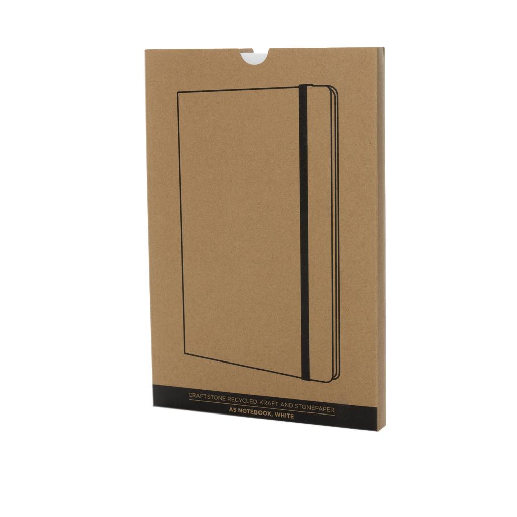 Craftstone A5 recycled kraft and stonepaper notebook