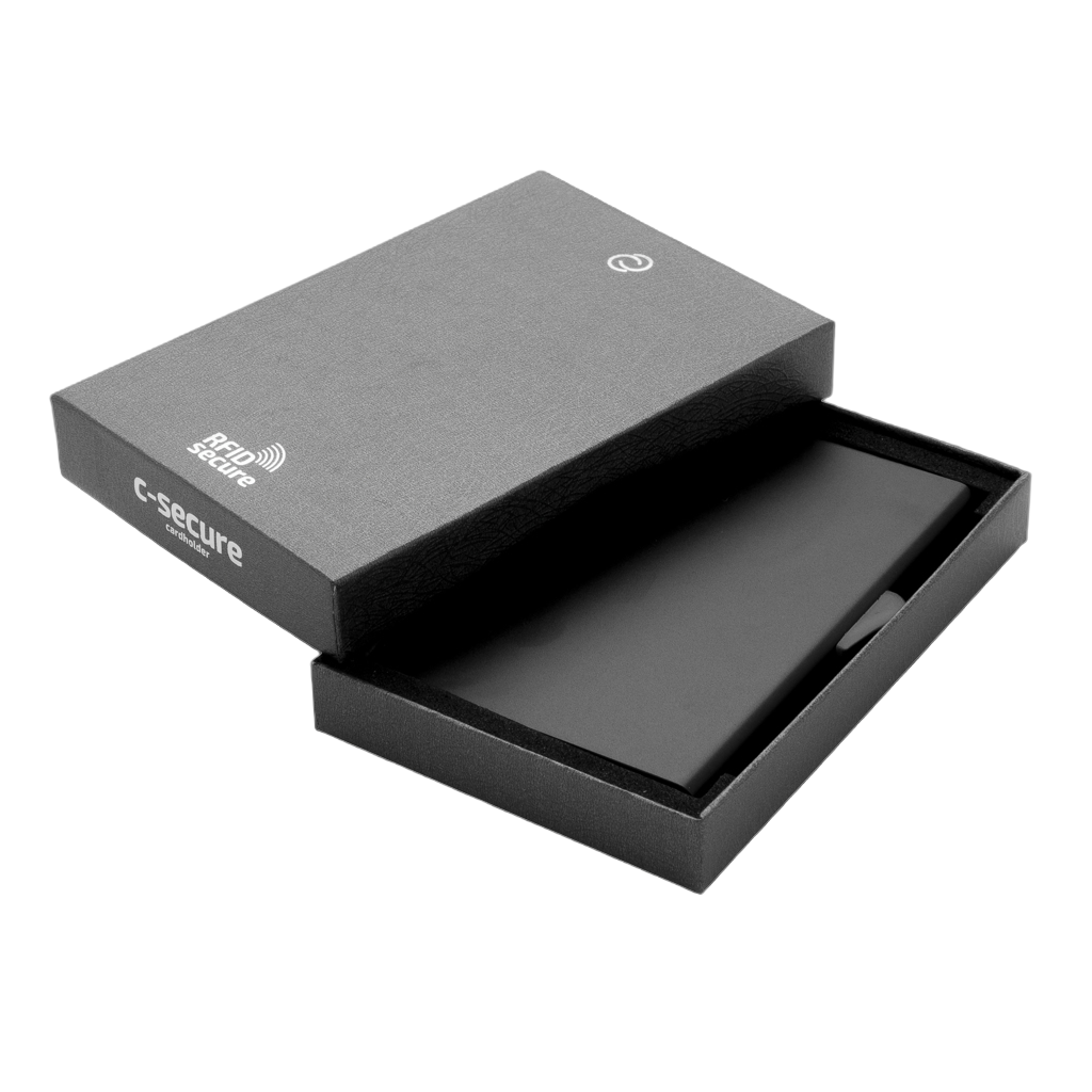 C-Secure aluminium RFID card holder