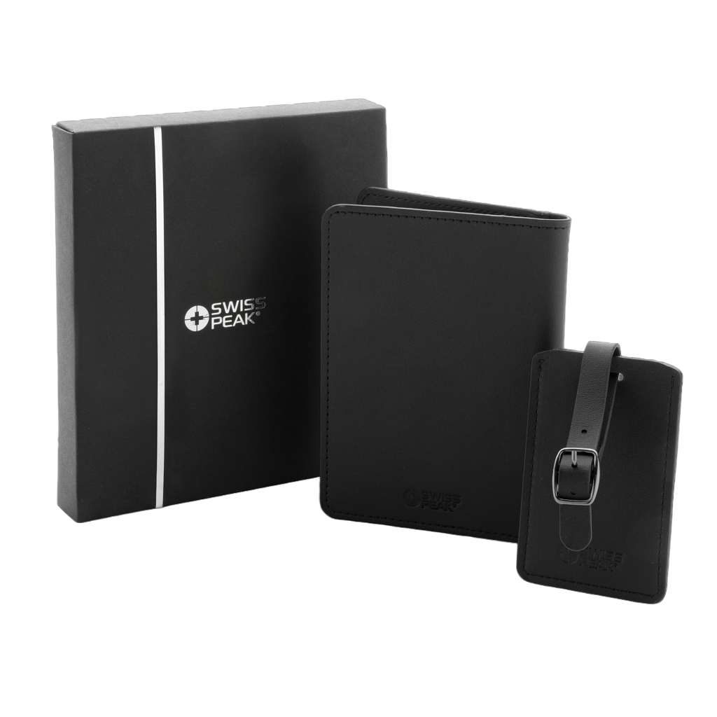 Swiss Peak GRS recycled PU travel gift set