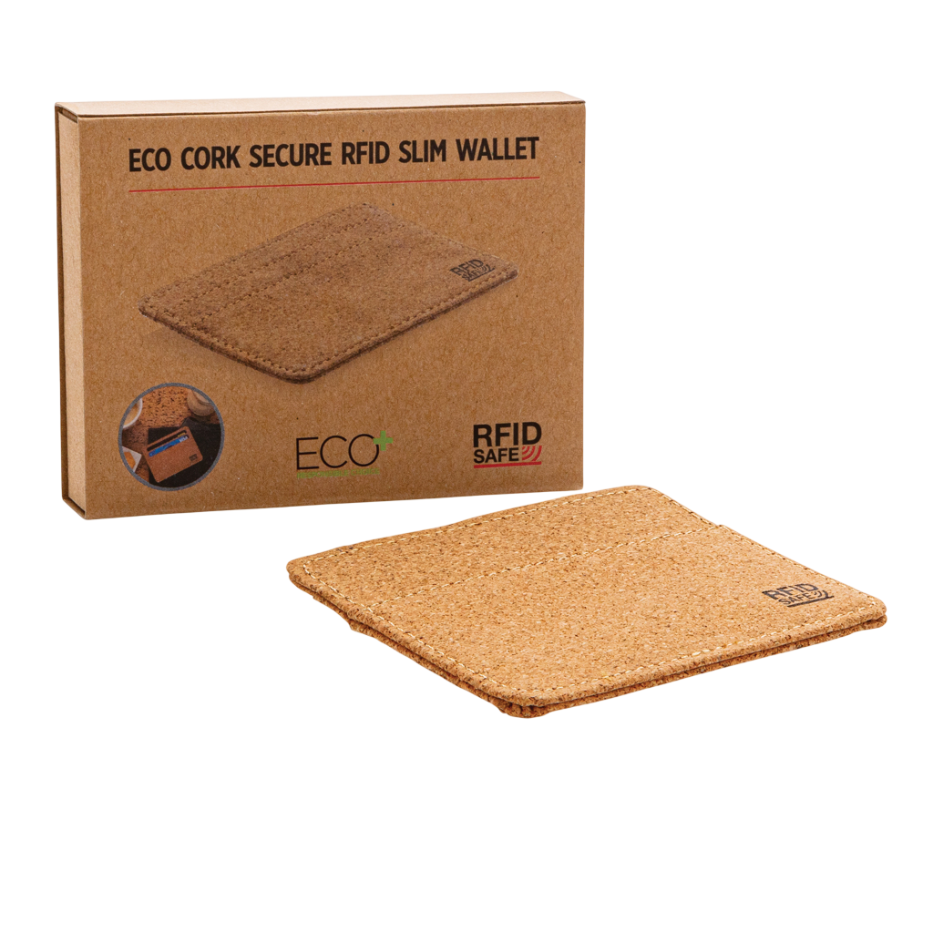 Cork secure RFID slim wallet