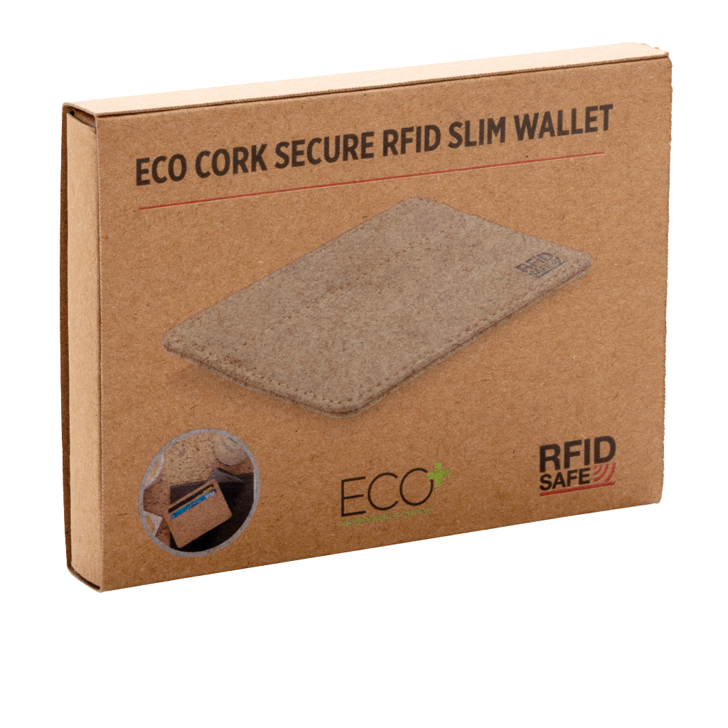 Cork secure RFID slim wallet