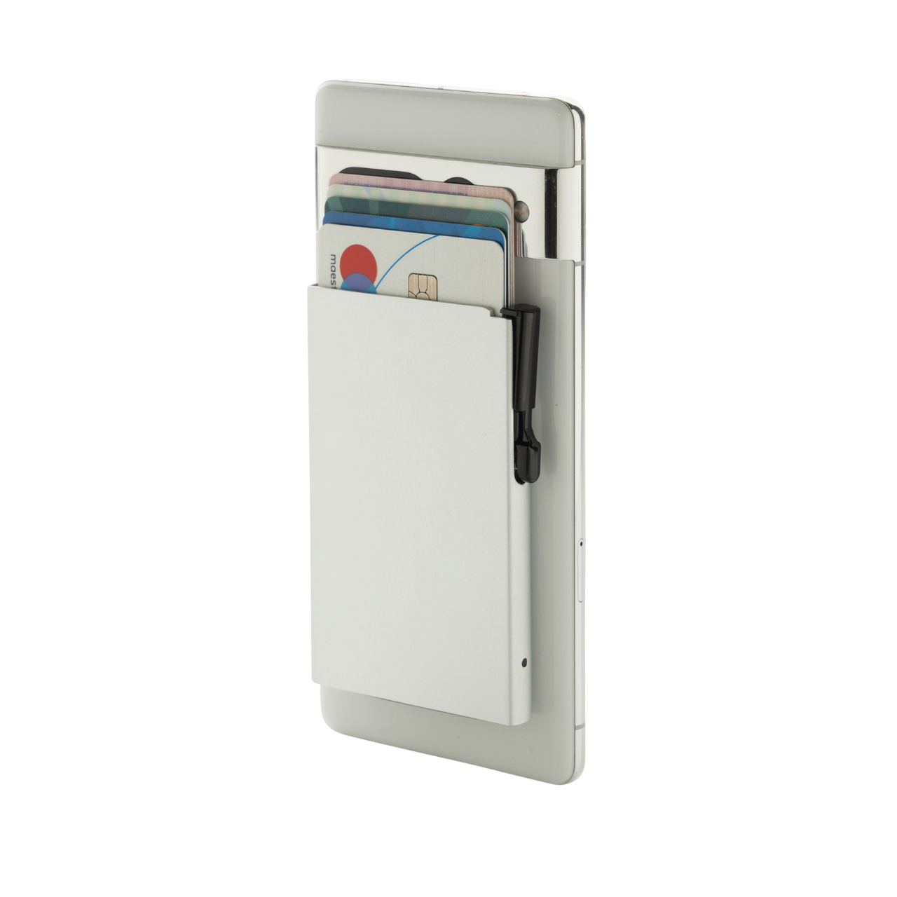 Standard aluminium RFID magnetic phone cardholder
