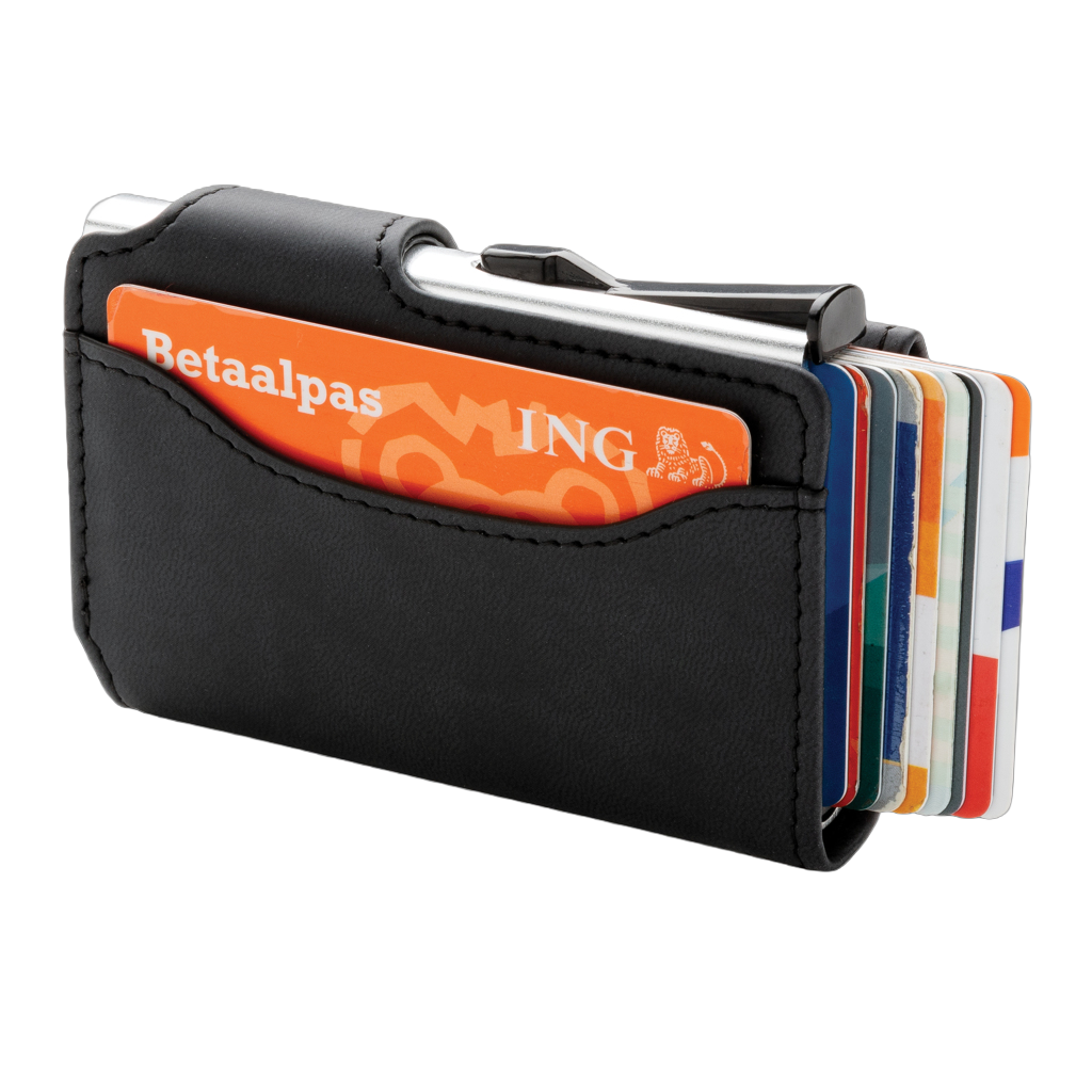 Standard aluminium RFID cardholder with PU wallet
