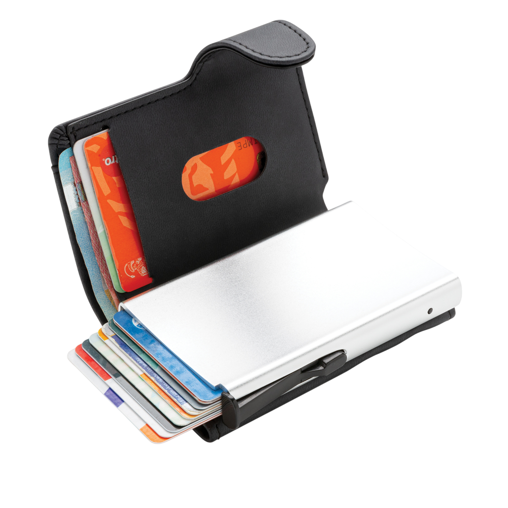 Standard aluminium RFID cardholder with PU wallet