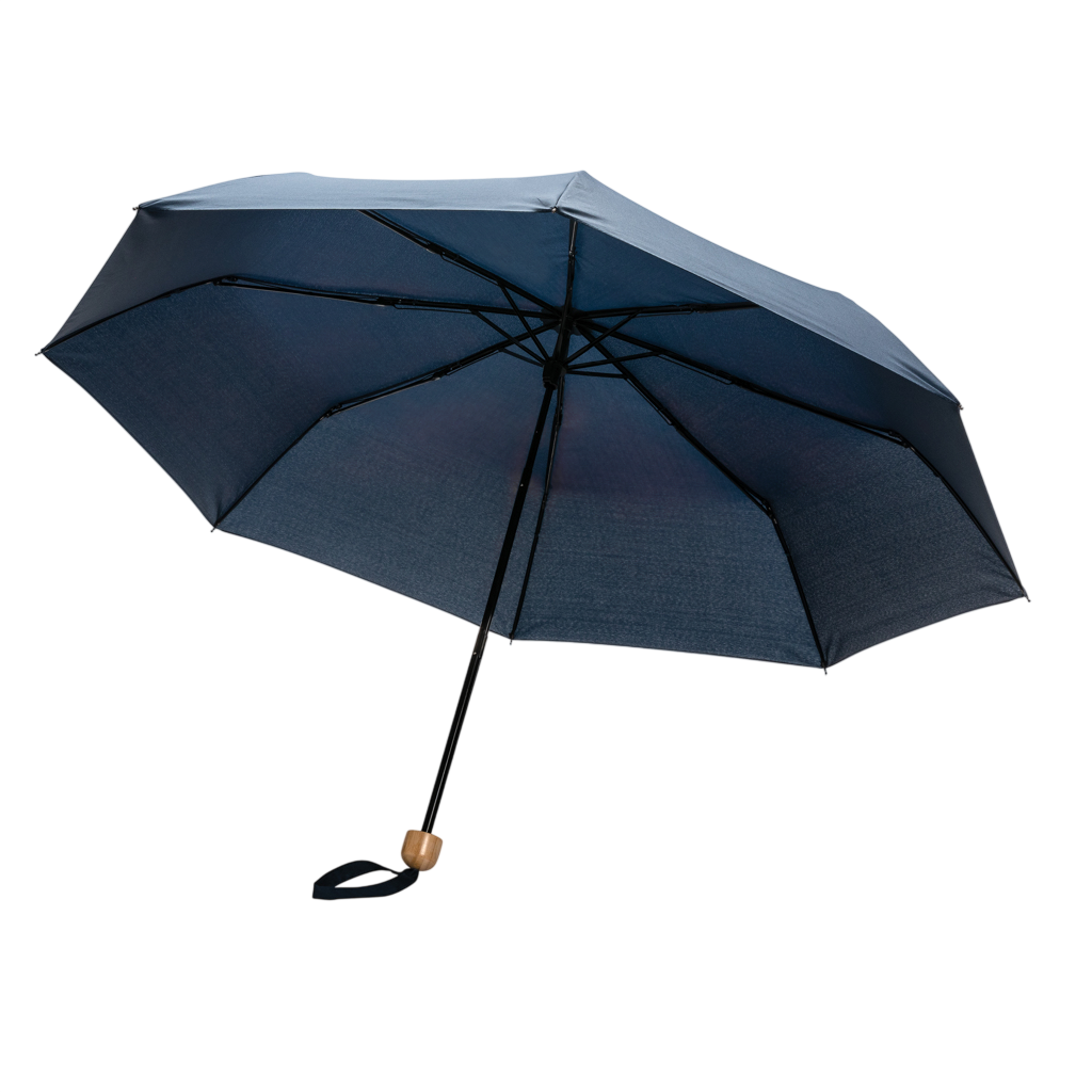 20.5" Impact AWARE™ RPET 190T Pongee bamboo mini umbrella