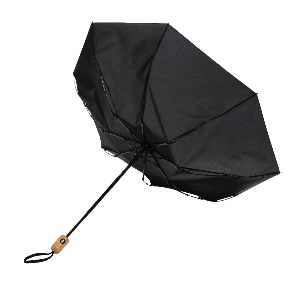 21" Impact AWARE™ RPET 190T bamboo auto open/close umbrella