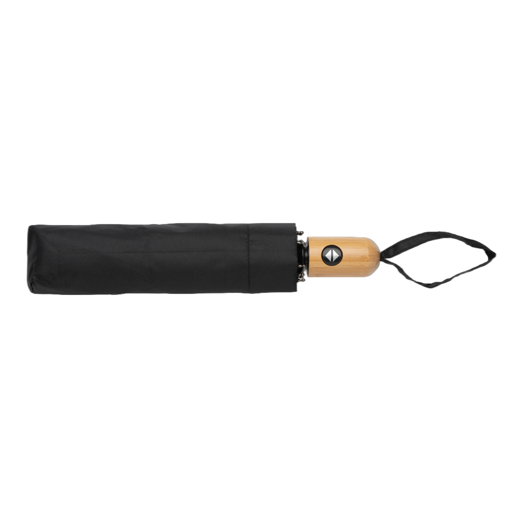 21" Impact AWARE™ RPET 190T bamboo auto open/close umbrella