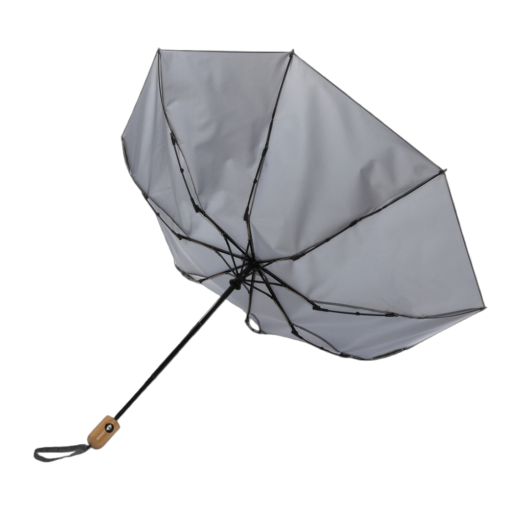 21" Impact AWARE™ RPET 190T bamboo auto open/close umbrella
