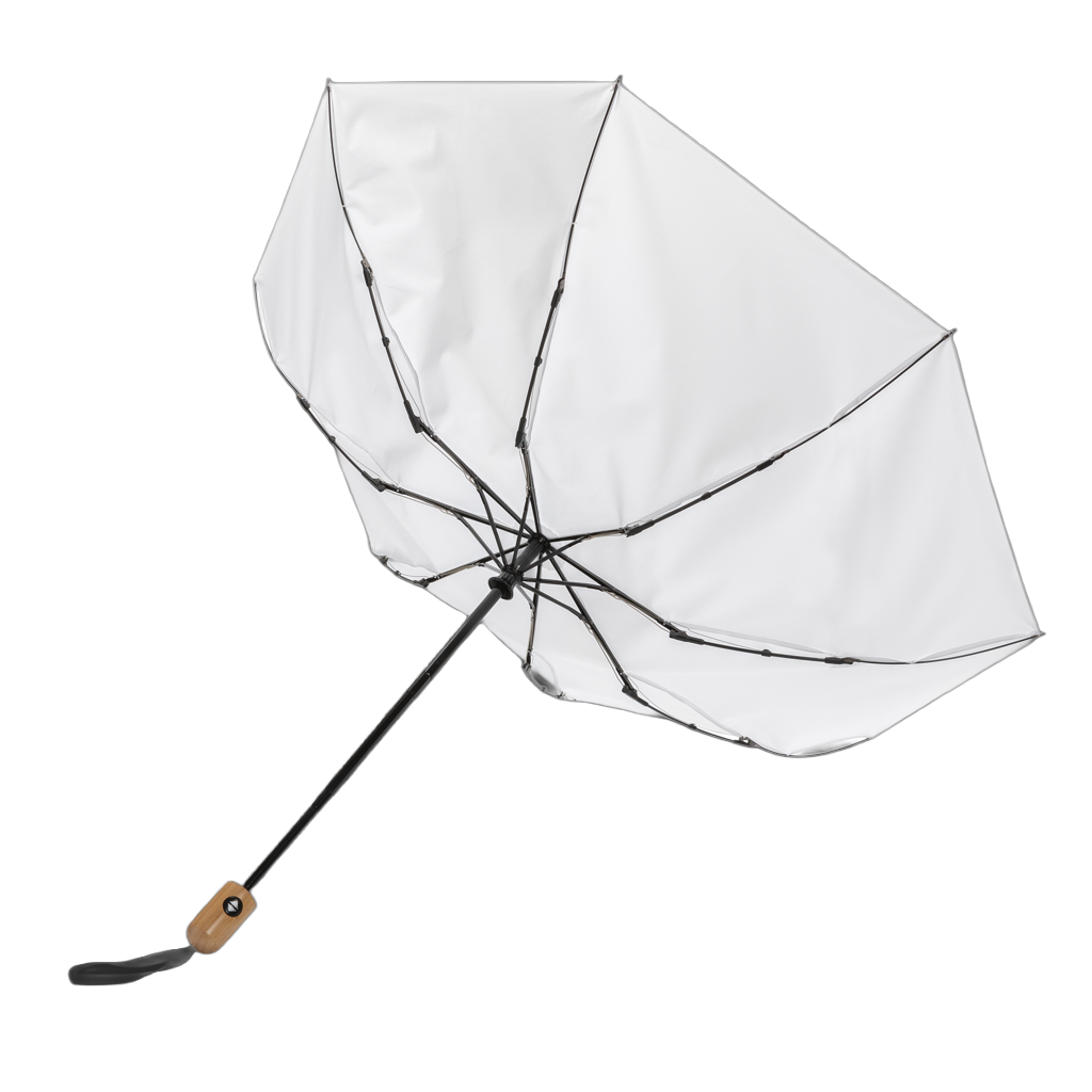 21" Impact AWARE™ RPET 190T bamboo auto open/close umbrella