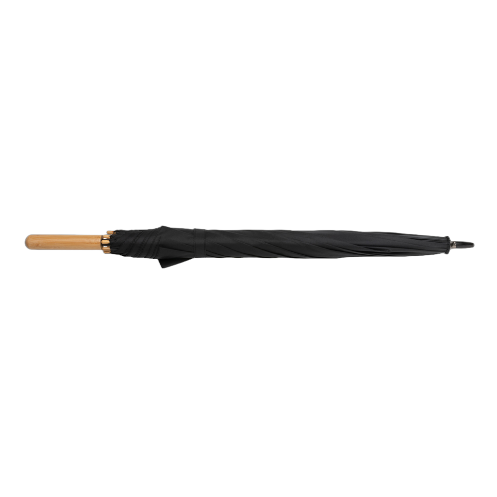 23" Impact AWARE™ RPET 190T auto open bamboo umbrella