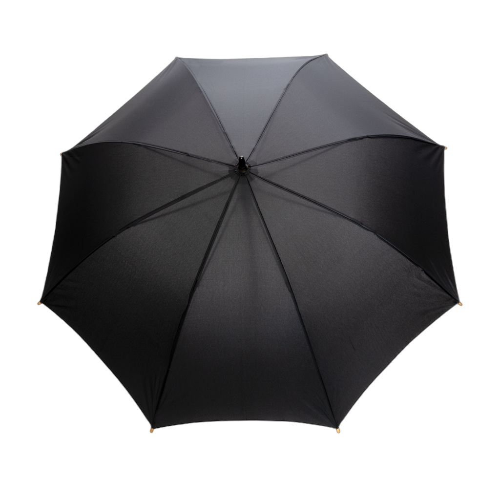23" Impact AWARE™ RPET 190T auto open bamboo umbrella